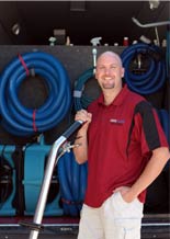 Photo of Chris Hickey, owner and operator of Code Blue Carpet Cleaning